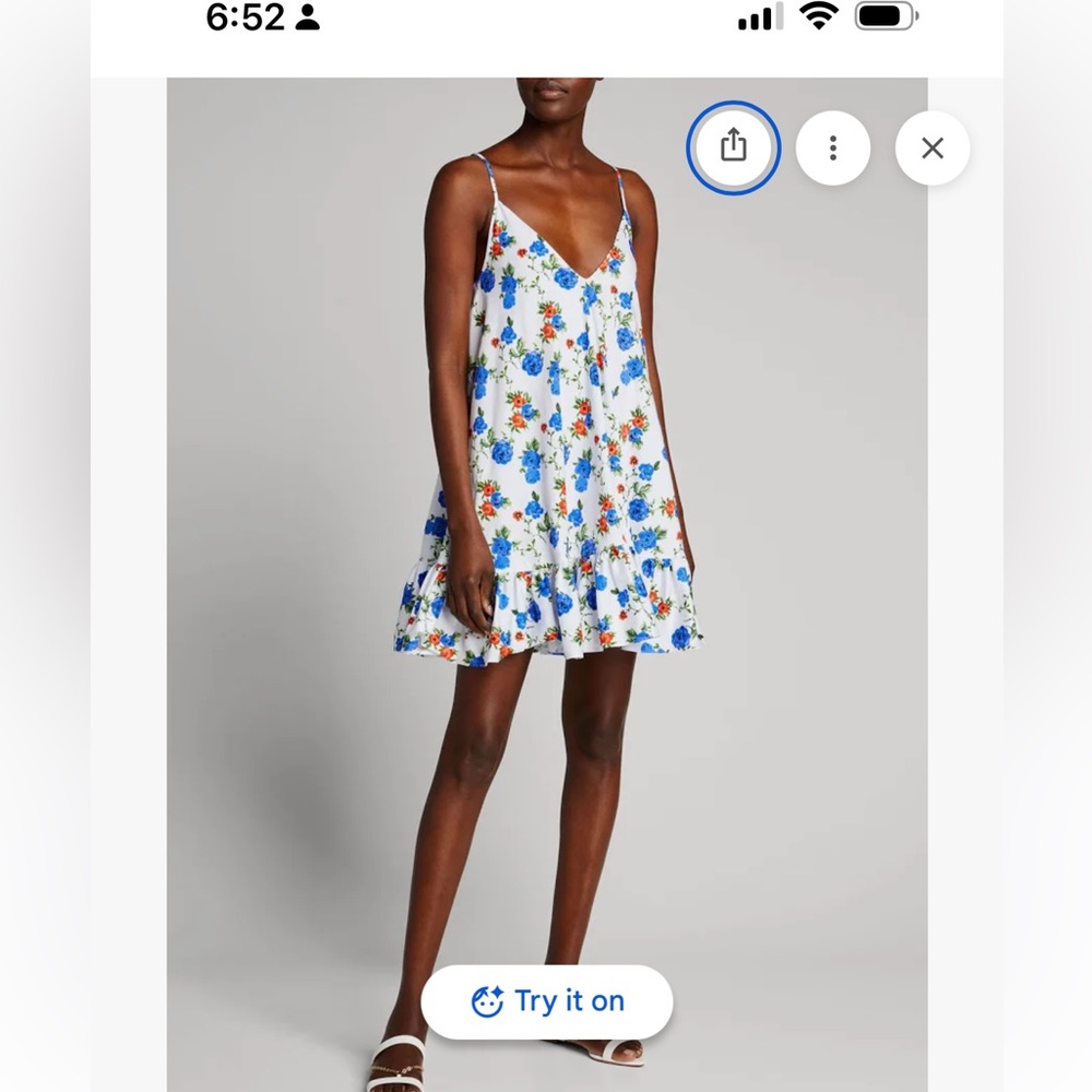 Caroline Constas Laurel Ruffled Floral-Print Cotton-blend Mini Dress - Picture 1 of 10